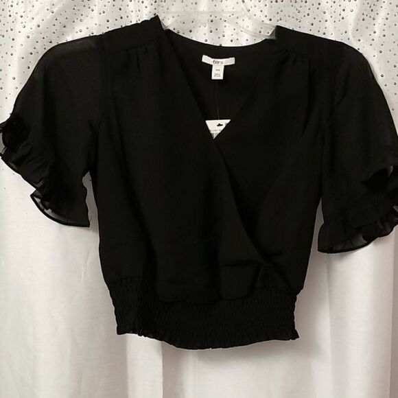 Bar III women's surplice ruffled pullover blouse - - Picture 1 of 7